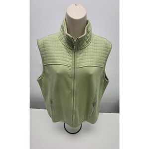 Jennifer Green Women Vest Green Size XL